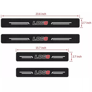 Autocollants de protection universels en fibre de carbone pour seuil de porte de voiture, anti-rayures, protection de plaque de seuil de porte, décalcomanies - Product Image 6