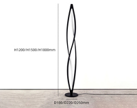 Lampe de sol LED moderne en aluminium avec abat-jour en silicone, lumière décorative pour chambre à coucher, salon, maison, Kasanto 3000K