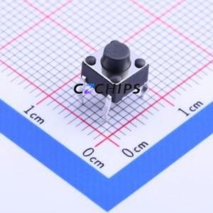 TS-1102-5516 Tactile Switch Through hole Component (THT)-4P,6x6mm Switch Single Pole Single Throw Round Button 1.6N Through Hole - Product Image 1