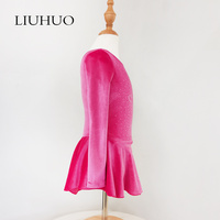 LIUHUO Robe de danse pour filles patinage artistique pour la compétition Ballet Costumes en strass
