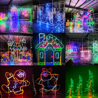 Proyecto de Decoración de Paisajes Navideños para Parques y Calles Comerciales con Luces LED 2D Personalizadas, Resistentes al Agua, con Motivos de Arco