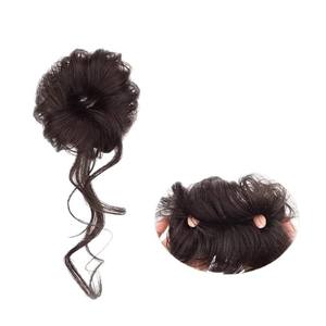 FQ09 FQ10 Perruque chignon pour enfants en fibre haute température, chignon réaliste pour jeunes filles, accessoire capillaire - Product Image 1