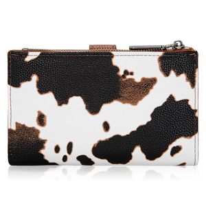 Nuovo <span class=keywords><strong>Portafoglio</strong></span> Retrò con Motivo Mucca per Donne, <span class=keywords><strong>Piccolo</strong></span> Portacarte Portatile, Portamonete, <span class=keywords><strong>Portafoglio</strong></span> Multi-scomparto per Donne - Product Image 4