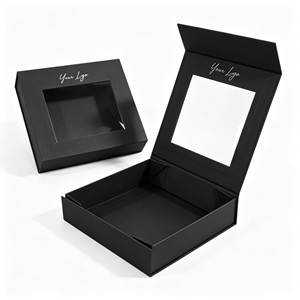 Boîte rigide pliable créative pour le présentation de cils, rouges à lèvres, maquillage et cosmétiques, boîte cadeau en papier magnétique pliable - Product Image 3