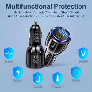 Chargeur de voiture 60W A+C QC5.0 à charge rapide, chargeur de voiture USB Type C PD, allume-cigare de voiture - Product Image 5
