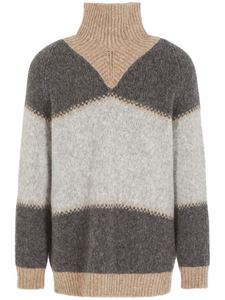 Pull à capuche pour hommes avec logo personnalisé Pull à col haut en tricot jacquard pour hommes - Product Image 4