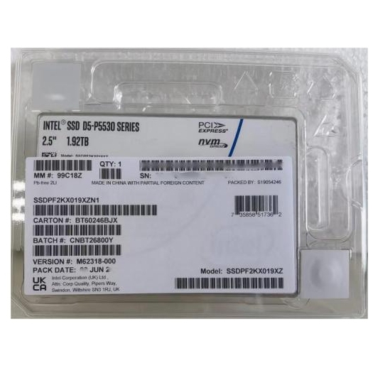Intel P5530 U.2 1.92T 960G Intel Enterprise Data Center SSD Solid State Drive