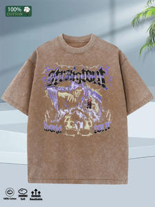 Herenshirt 100% katoen, oversized, 5 kleuren, gewassen, zacht, zomer 2025, verzending vanuit <span class=keywords><strong>Alabama</strong></span> - Product Image 5