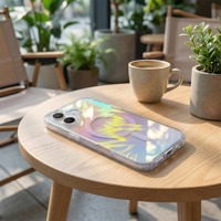 AilesTecca Farbverlauf Aurora Laser Feder Magnetische Handyhülle für iPhone 17 Pro Max 17 Air 17 TPU PC Handy-Rückseite