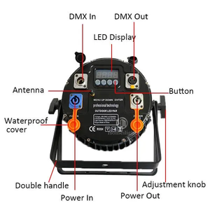 12*18W IP65 étanche extérieur LED Par lumière RGBWAUV sans fil alimenté par batterie Led Par peut pour scène de mariage - Product Image 2