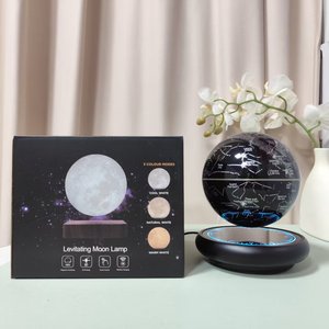 HCNT Speaker Night Light Magnetic Levitating Starry Globe Lamp 16 Colors Gradient Base 16 Colors <b>Change</b> for Globe 360° Rotation - Product Image 6