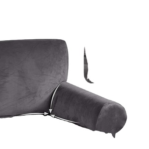 Luxury Velvet Modern Three-seat <b>Sofa</b> Slipcover with Elastic <b>Stretch</b> Customizable Color - Product Image 3