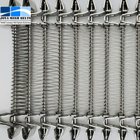 Bande transporteuse en maille métallique en acier inoxydable 304 de qualité alimentaire réglable et de haute qualité pour congélateur spiral