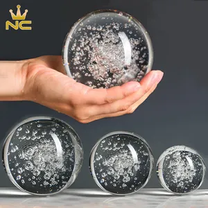 High Quality Clear K9 Glass Bubble Ball 50MM 60MM 70MM 80MM 90MM 100MM Crystal Bubble Ball With Base