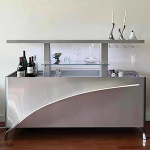 Italian Luxury Automatic Lifting Wine <b>Cabinet</b> Modern Mechanical Solid Wood Storage Sideboard for Villa and Mansion Bar Ze-00601 - Product Image 3