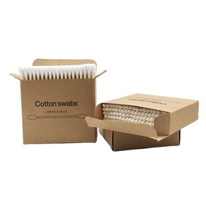 Prezzo a buon mercato eco-friendly bastoncini di cotone di bambù bastone di legno 100pcs dell'orecchio della sfera di pulizia - Product Image 3