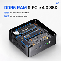 Mini PC Intel Core I9-13900H Más Vendida, 32GB DDR5, 1TB NVMe SSD, WiFi 6E, USB4, Doble LAN 2.5G, HDMI, DP, Triple 4K, Computadora para Juegos