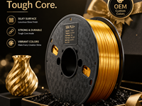Filamen Printer 3D Silk PLA+ 1.75mm Metalik Berkilau Inti Kuat untuk Hadiah Patung Kompatibel dengan Bambu Lab Creality