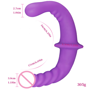Dildos de <span class=keywords><strong>Doble</strong></span> Cabeza para Lesbianas, Dildos de Silicona para Masaje <span class=keywords><strong>Anal</strong></span> y Vaginal, Juguetes Sexuales de Penetración de <span class=keywords><strong>Doble</strong></span> Extremo para Lesbianas - Product Image 5