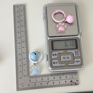 Pendentif clochette circulaire motif patte de chat pour sac à dos, porte-clés, cadeau pour meilleure amie, vente en gros - Product Image 3