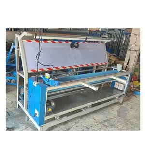 Semi automatic 3m tape fabric re rolling fabric roll measuring cutting packing machine manual