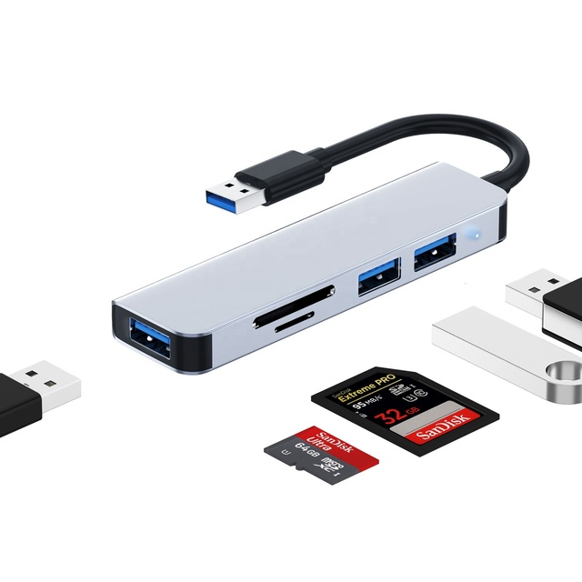 5 in 1 USB 3.0 Hub with Card Reader