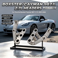 Kit d'amélioration de la performance d'échappement SS304 pour Porsche Boxster/Cayman 987.1 2.7L (2005-2008) – Collecteur d'échappement Racing Flow Tuning de pointe