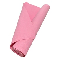 Rouleau de tissu en feutre 100 % polyester respirant de 1 à 6 mm, brossé, pour tapis de mariage, exposition, bureau, avec support en feutre rose