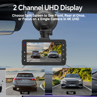 Caméra de tableau de bord 4K 3 pouces avec GPS WiFi, vision avant et arrière en direct, grand angle, enregistreur en boucle pour la sécurité du véhicule OEM