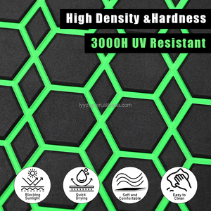 KT GuoMei - Tapete Hexagonal de Espuma <span class=keywords><strong>EVA</strong></span> Impermeable <span class=keywords><strong>para</strong></span> Piso de Barco, Color Negro y Verde Diamante, Lámina de Espuma <span class=keywords><strong>para</strong></span> Piso de Barco, Piso de <span class=keywords><strong>Goma</strong></span> <span class=keywords><strong>para</strong></span> Yate - Product Image 2