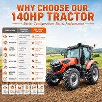 Tractor Agrícola LAWNIO con Envío Gratuito, Ruedas Ajustables Opcionales, Operación Multiusos para Cultivo, Tractor 4x4