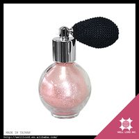 Atomiseur de parfum en verre rond Well Lord PB038_AE 10ml avec pulvérisateur à visser, sérigraphie couleur personnalisée et origine Taïwan