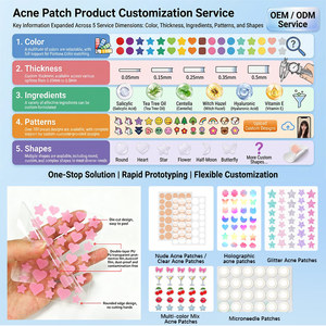 Patchs Hydrocolloïdes pour l'Acné, Formes Mignonnes d'Étoiles et de Cœurs, Traitement des Boutons du Visage, Autocollants Imperméables pour les Points Noirs - Product Image 6