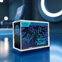 Boîte d'entraînement d'élite Mega Evolution Phantasmal Flames du jeu de cartes à collectionner Pokémon moderne, ETB, jeu de cartes, protection acrylique, présentoir, rangement pliable