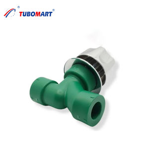 Vanne d'arrêt mexicaine de type Y PPR Surface plaquée PPR + connexion de soudage en laiton pour systèmes de canalisations d'eau chaude et froide - Product Image 1