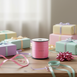 Nastro regalo Ilan 1 cm x 100 m colore rosa per confezionare regali - Product Image 2