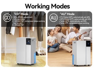 Déshumidificateur à compresseur Y11 16L/D avec contrôle d'<span class=keywords><strong>humidité</strong></span> 30-90% <span class=keywords><strong>Absorbeur</strong></span> d'<span class=keywords><strong>humidité</strong></span> réfrigérant R290 pour une utilisation au sous-sol à domicile - Product Image 2