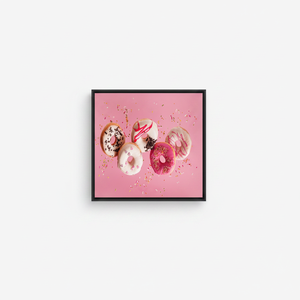 Modern Kitchen Canvas Print: Elegant Doughnuts Graphic Design,<b>BLACK</b> <b>FRAMED</b> CANVAS - Product Image 2