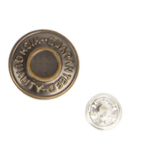 Vintage Metal <b>Buttons</b> Round Embossed Logo 1-Hole Nickel-Free Fashion Jeans <b>Button</b> - Product Image 3