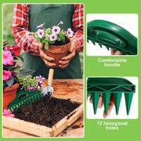Semoir manuel réglable à 12 trous pour semis en terre, outil de plantation pour jardin domestique, distributeur de graines