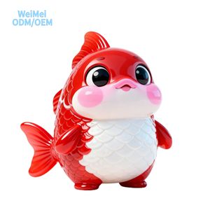Tùy Chỉnh 3D Phim Hoạt Hình Mini Bức Tượng Dễ Thương Nhựa Cá Koi Bức Tượng Trang Trí Tiêm Đúc PVC Siêu Mềm Sang Trọng Nhỏ Máy Tính Để Bàn - Product Image 1