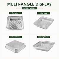 Vente Flash : Plateau de cuisson carré jetable en aluminium de 9 pouces de qualité alimentaire pour le Royaume-Uni