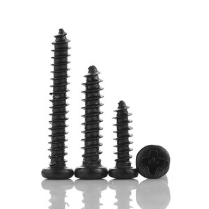 <b>Black</b> Carbon Steel M2 M2.5 M2.6 M3 M3.5 M4 M5 Pan Head <b>Self</b> <b>Tapping</b> <b>Screw</b> - Product Image 5