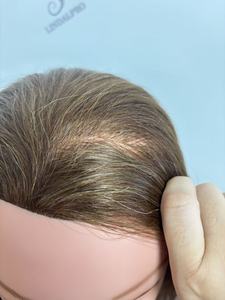 Tête de mannequin 100% cheveux humains marron de 16 pouces pour la pratique de la <span class=keywords><strong>coiffure</strong></span> des femmes, tête <span class=keywords><strong>d</strong></span>'entraînement professionnel pour couper et tresser - Product Image 4