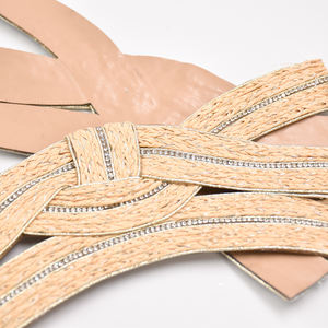 Высокое качество, блестки, ручная работа, полуфабрикаты, материал для обуви, стразы, хлопчатобумажная линия, тканые декоративные Тапочки - Product Image 6