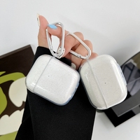 Pour Apple AirPods Pro coque transparente à paillettes de luxe pour Air Pods 3 2 1 Pro porte-clés accessoires housse d'écouteur en Silicone souple