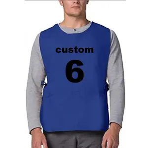 Top Quality Custom printing pockets team training scrimmage vests sports bib cleaning the smock work aprons for adult