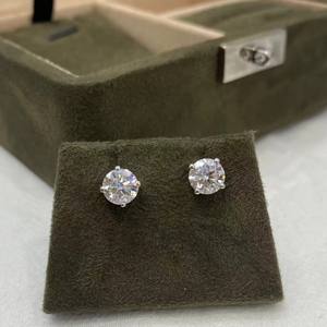 Boucles <span class=keywords><strong>d</strong></span>'oreilles en <span class=keywords><strong>diamant</strong></span> de laboratoire créé IGI VVS personnalisées, <span class=keywords><strong>or</strong></span> massif 10K 14K 18K, argent 925, boucles <span class=keywords><strong>d</strong></span>'oreilles en <span class=keywords><strong>diamant</strong></span> CVD pour homme et femme - Product Image 2