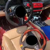Volant sport en cuir perforé noir personnalisé au prix d'usine, volant en fibre de carbone pour BMW F30 F10 F18
