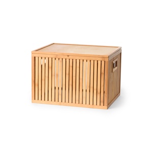 Cesta de almacenamiento de bambú al por mayor con tapa, cesta de almacenamiento de calidad de exportación, muy vendida. - Product Image 4